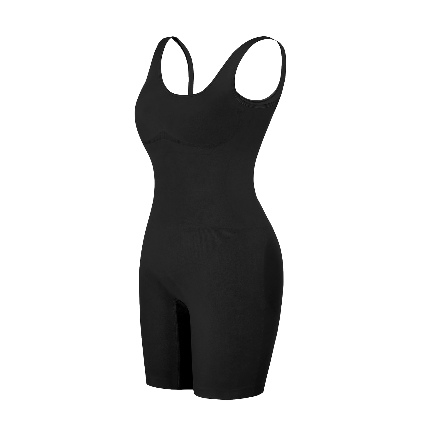 "power" ecO-cOmfort seamLess mid thigh shapewear bodysuit
